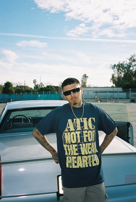 Navy -  Not For The Weak Garment Dyed  T Shirt